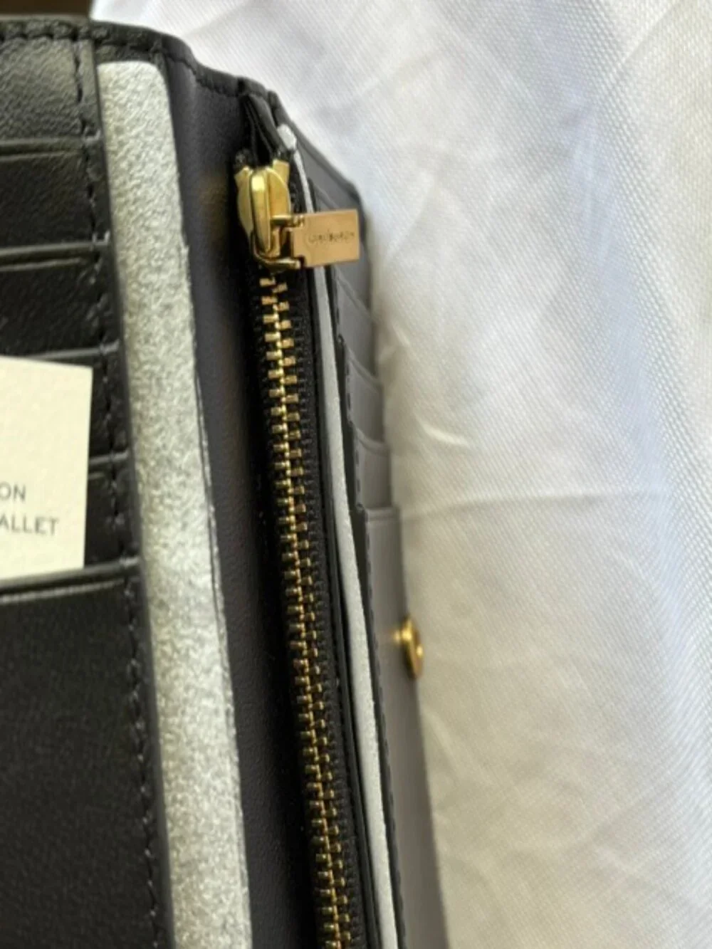 Tory Burch Kira Chevron Medium Slim Wallet Black